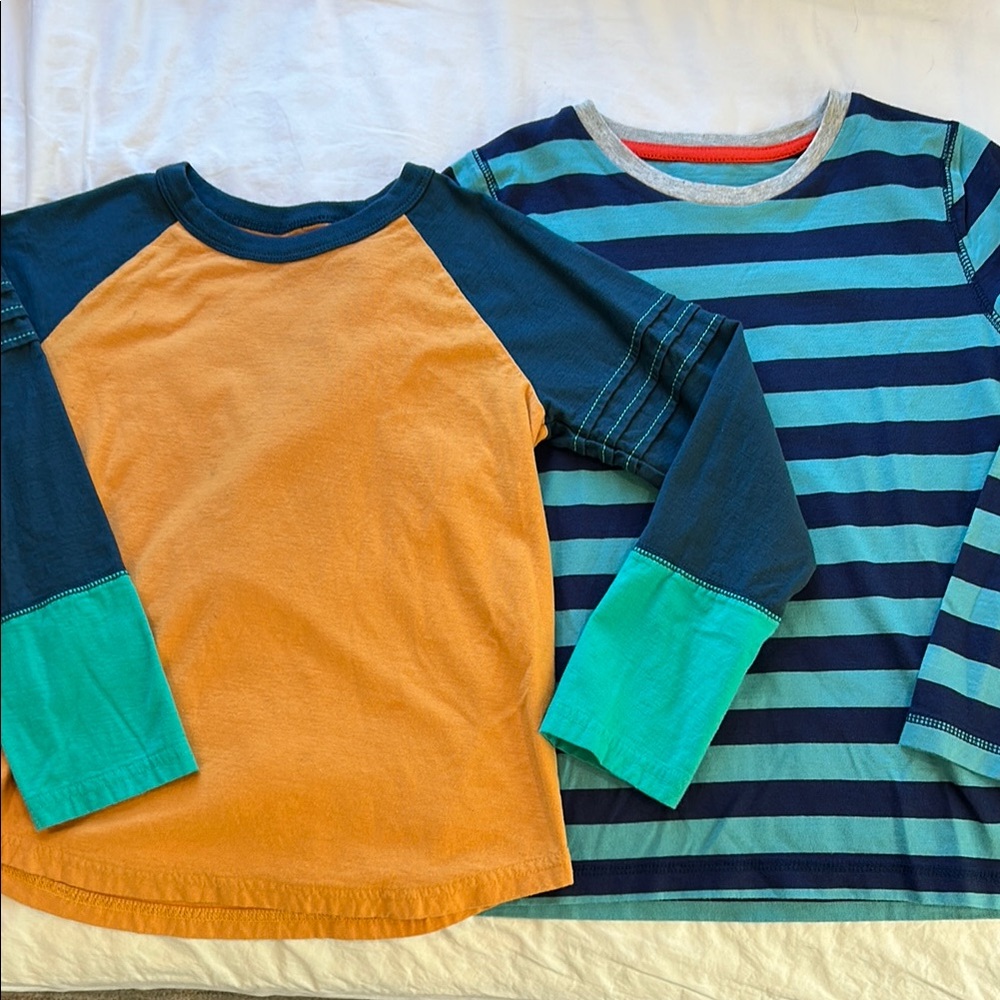 Striped and Color Block Kids Long Sleeve Tops
